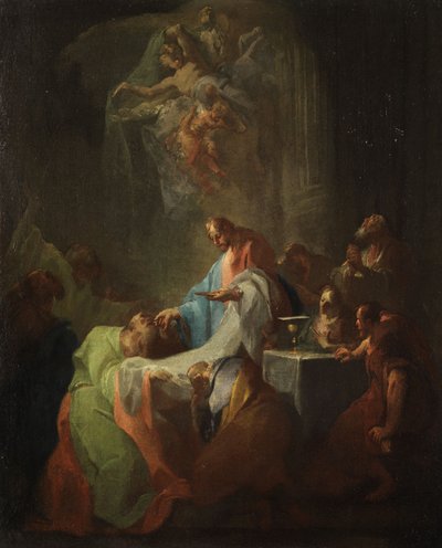 Jesus teilt seinen Jüngern die Kommunion aus von Attributed to Franz Sigrist
